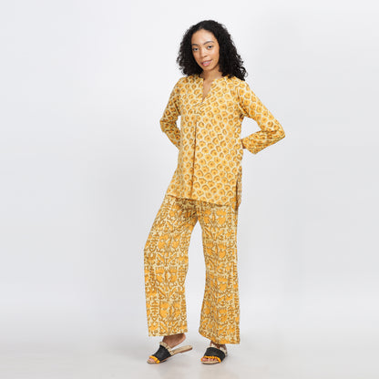 ABSTRACT-Comfortable block printed Flared Dhabu Trouser