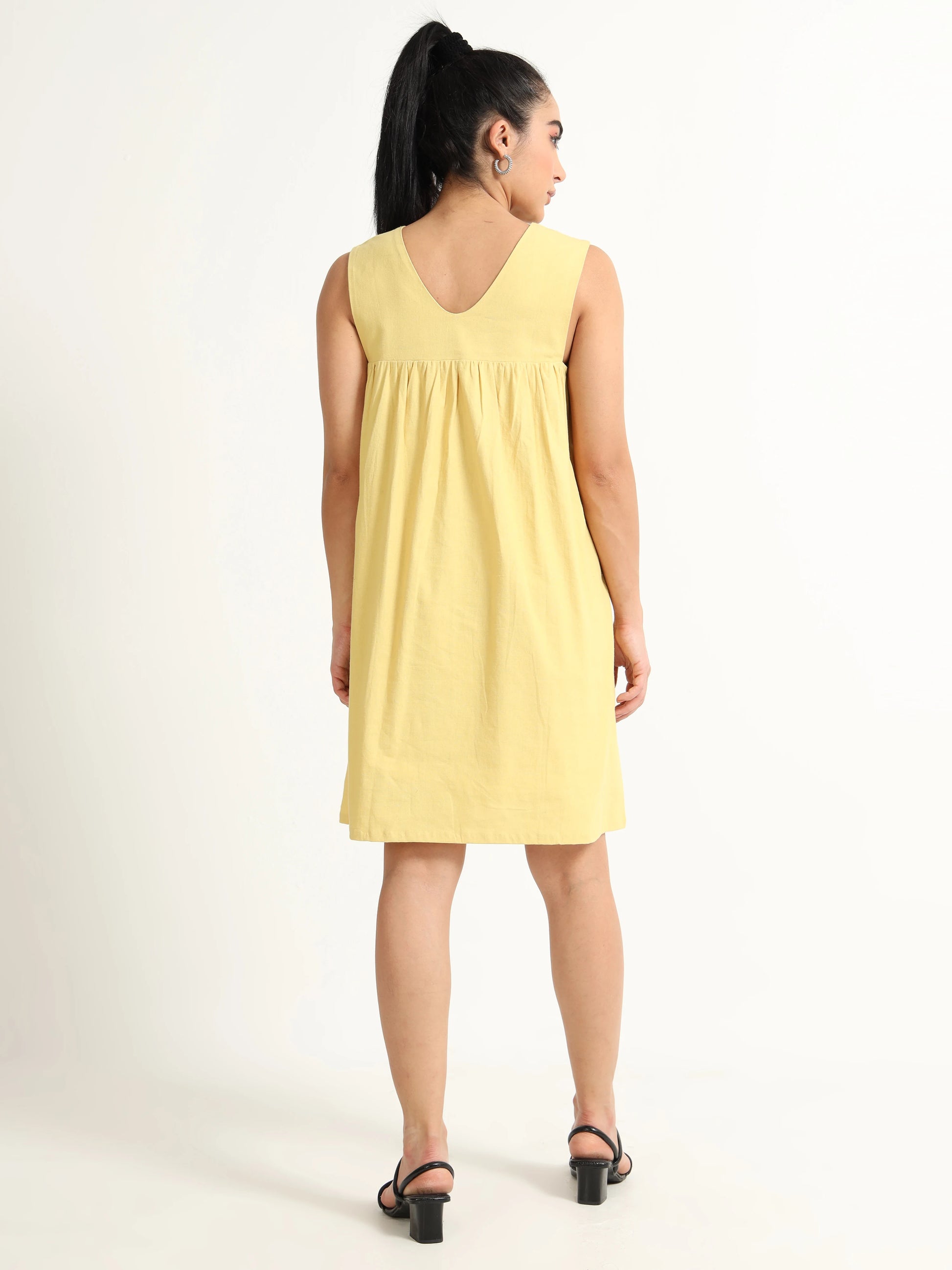Organic, Natural Dyed Recycled Cotton Dress - Reepeat