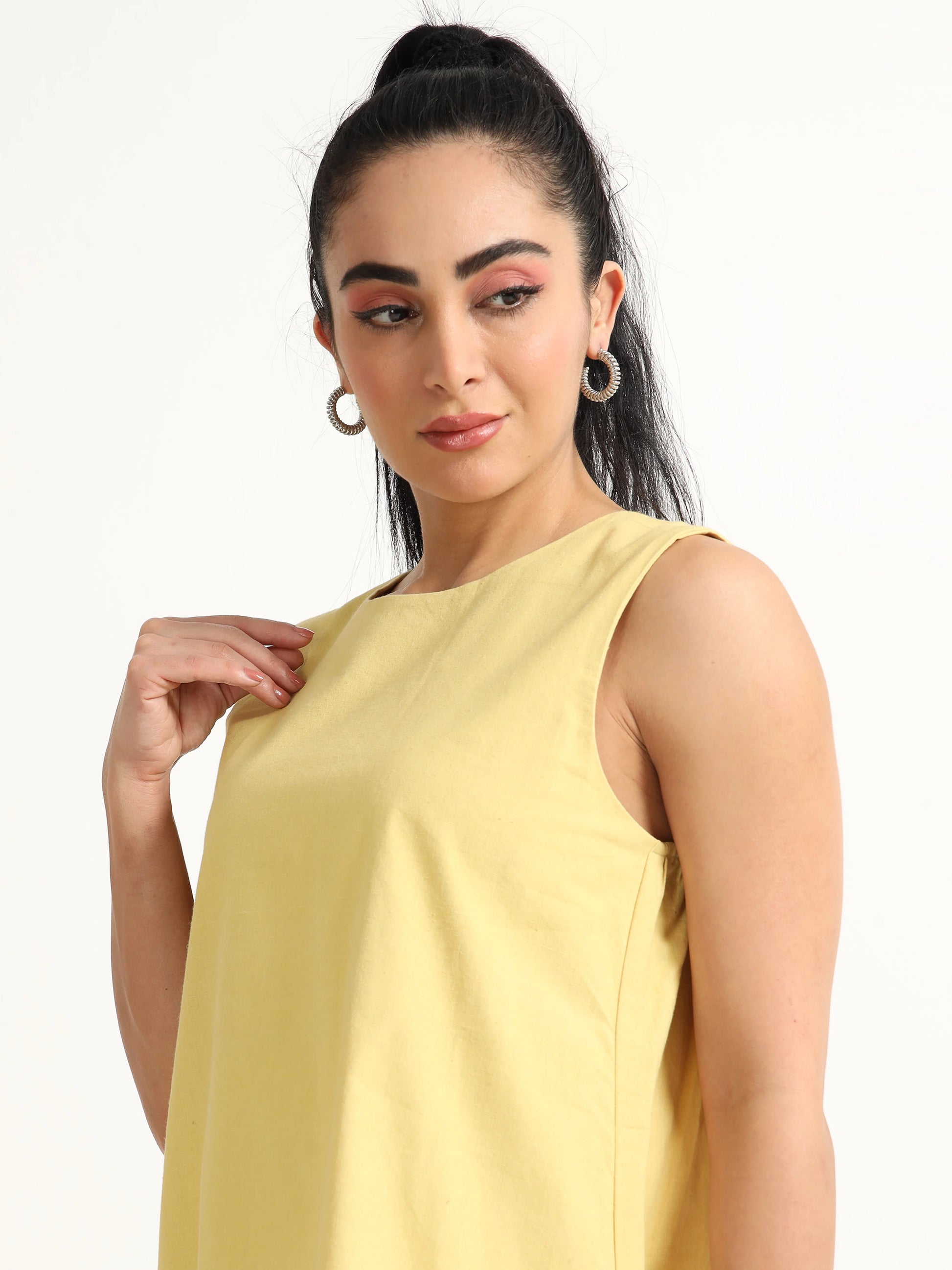 Organic, Natural Dyed Recycled Cotton Dress - Reepeat