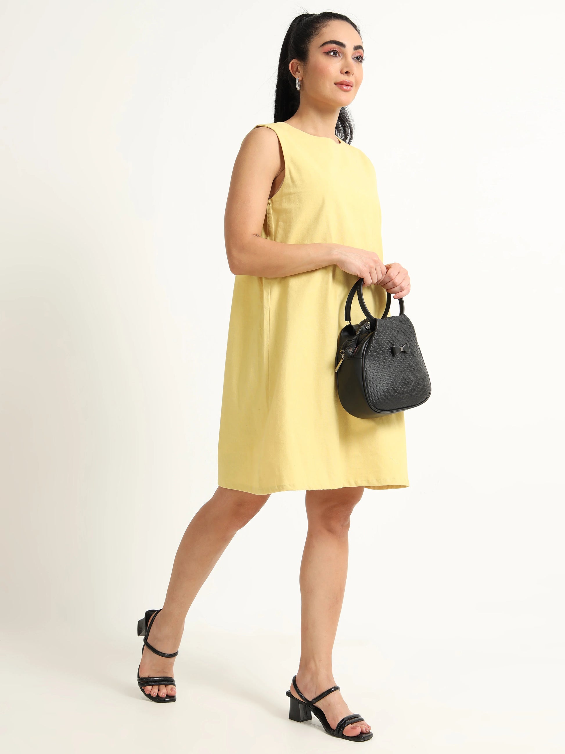 Organic, Natural Dyed Recycled Cotton Dress - Reepeat